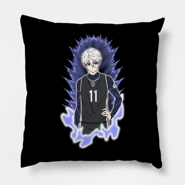 Retro Nagi Seishiro Pillow by AssoDesign