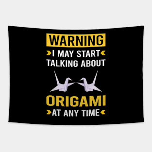 Warning Origami Tapestry