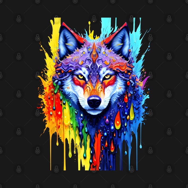 The Vibrant Wolf Spirit by Just-One-Designer 