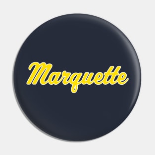 Marquette Golden Eagle Retro Script Pin