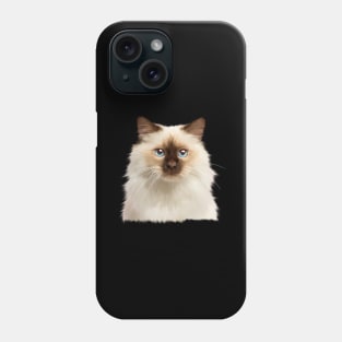 Ragdoll cat Face, Love Ragdoll cats, Cat Lover Phone Case