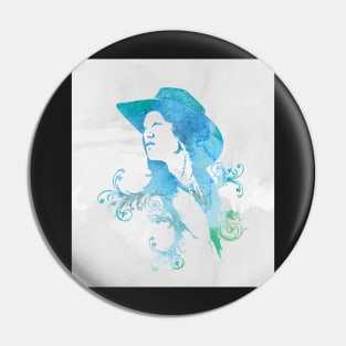 Wild West Series Watercolor Cowgirl Pin