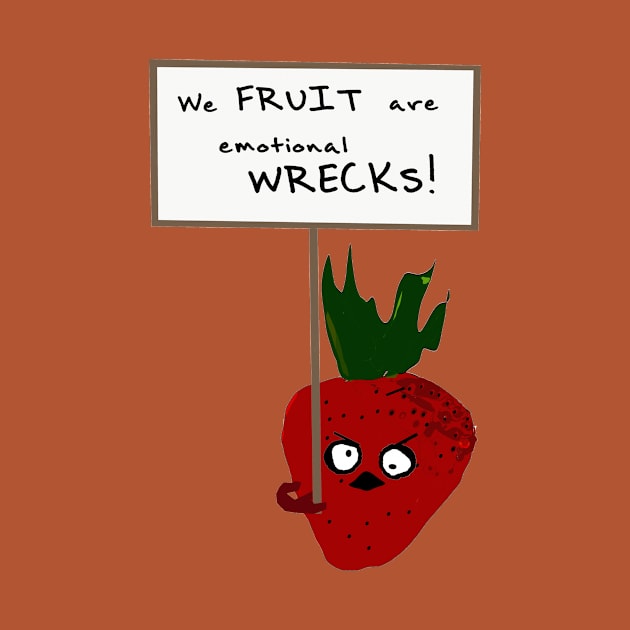 Strawberry Protesting Vegans by PoetandChef