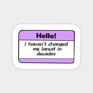 Diabetes Nametag - Purple Magnet