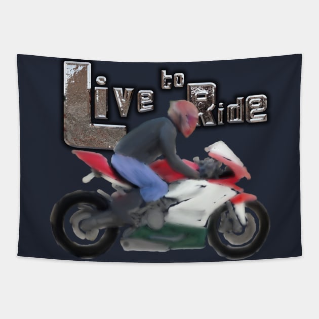 Live to Ride Tapestry by djmrice