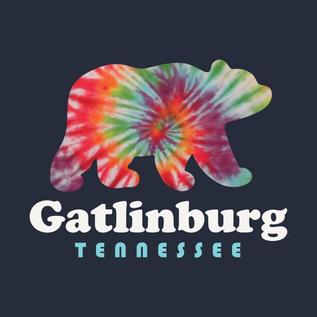 Gatlinburg Tennessee Tie Dye Bear Great Smoky Mountains by PodDesignShop