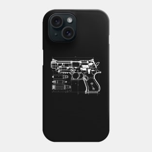 gun blueprint design Phone Case