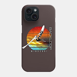Windsurfing Jump at Sunset over Waves Phone Case
