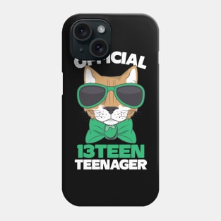 Official Thirteen 13 Teenager Cool Cat Phone Case