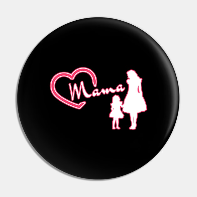 Mama - Mother with Dauther Pin by DePit DeSign