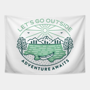 Go Outside Adventure Awaits 3 Tapestry