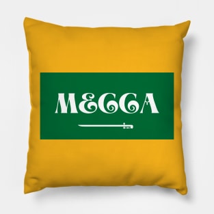 Mecca City in Saudi Arabian Flag Pillow