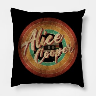 Alice Cooper Vintage Circle Art Pillow