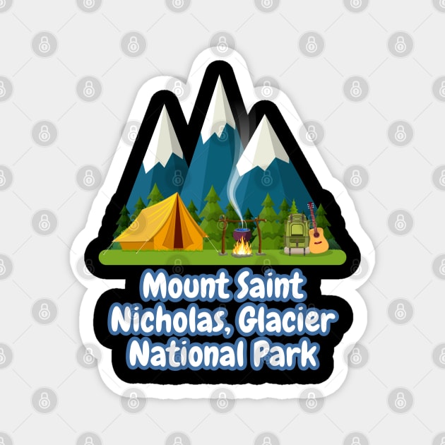 Mount Saint Nicholas, Glacier National Park Magnet by Canada Cities