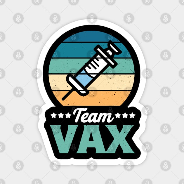 Team Vax Immunize motive with injection Magnet by swissles