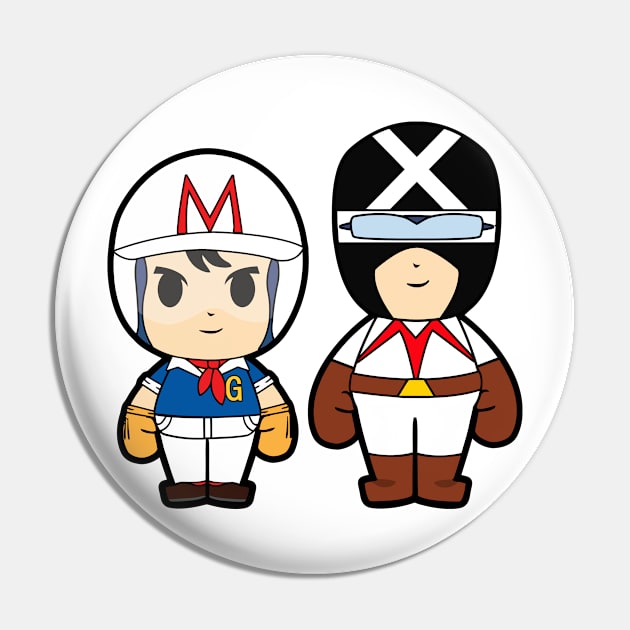 Speed Racer and Racer X Chibi Pin by bonekaduduk