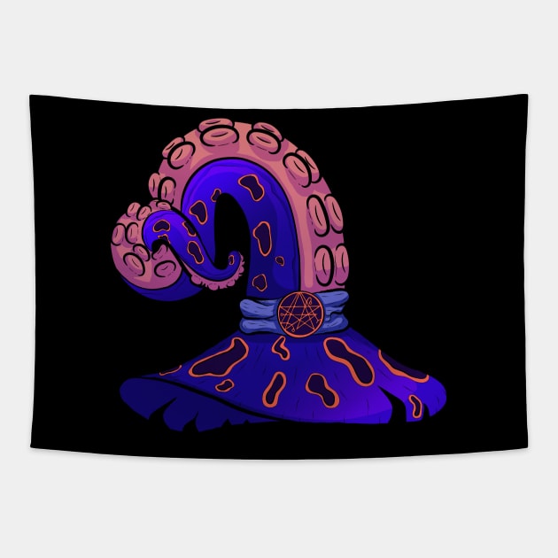 Witch magic hat art Tapestry by Alcano