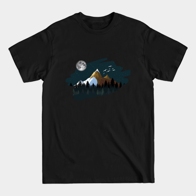 Disover Nature Moon Mountains - Natures Artwork - T-Shirt