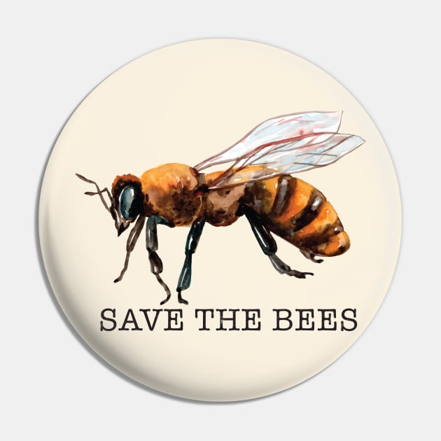 Save The Bees Pin by Crisp Decisions