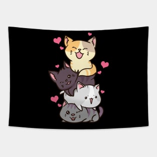 Funny Cat Mountain Meowtain Kitty Pun Tapestry