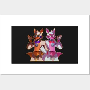 Funtime Foxy and Lolbit Poster for Sale by AMIWALLART