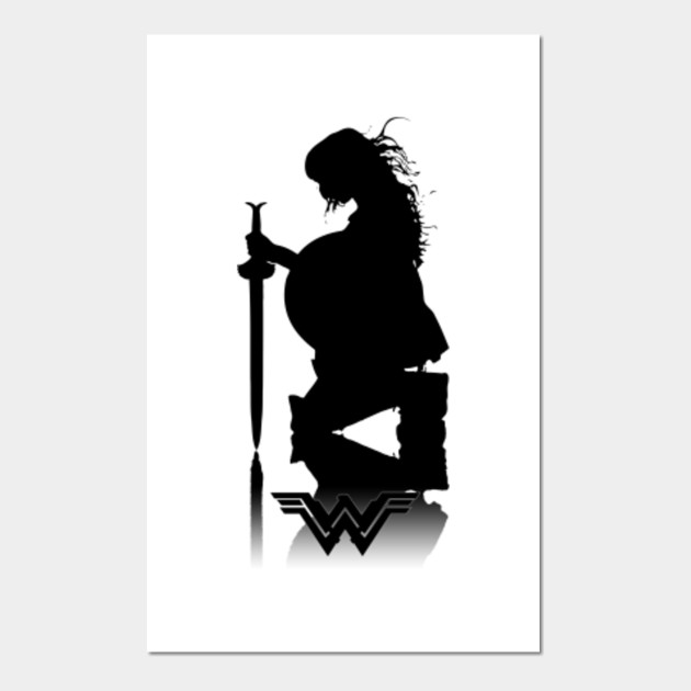 Wonder Woman silhouette - Wonder Woman Silhouette - Posters and Art Prints | TeePublic