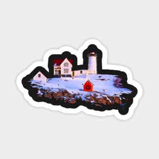 Nubble in Winter Magnet