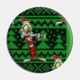 zombie christmas santa claus Pin