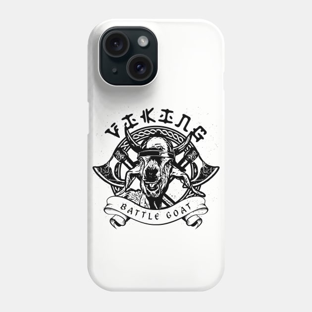 Viking Battle Goat Phone Case by TAS Illustrations and More