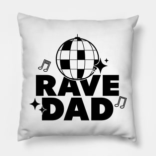 Rave Dad Black Design - Raving Dad Pillow