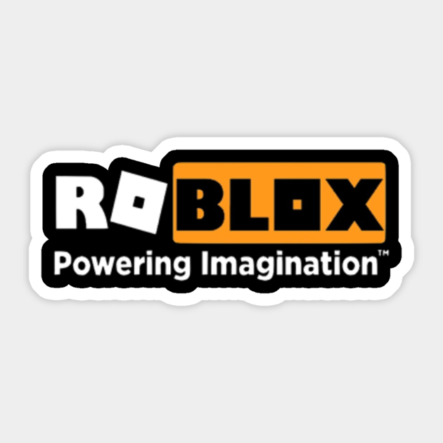 Roblox Powering Imagination Parody Roblox Sticker Teepublic - i made a parody of the new roblox logo roblox