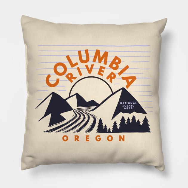 Columbia River Gorge National Scenic Area Pillow by Spatium Natura