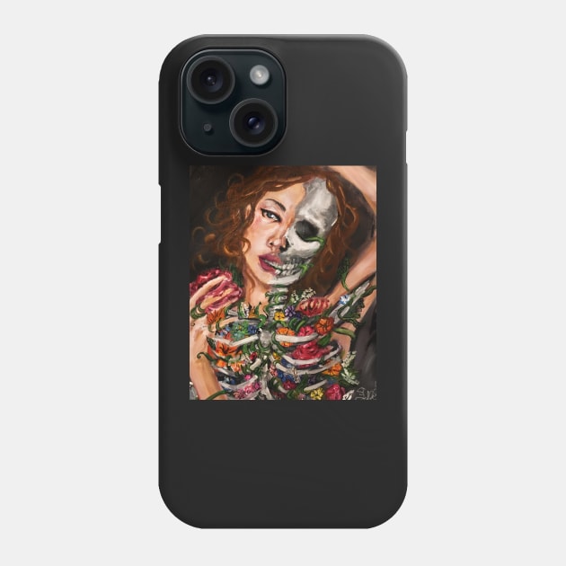 Skin and Bones Phone Case by YaebaArts