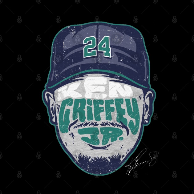 Ken Griffey Jr. Seattle Player Silhouette Number by Jesse Gorrell