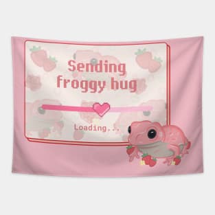 Sending Froggy Hug Tapestry
