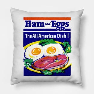 Vintage Ham and Eggs Pillow