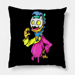 Dope cat man character disciple illustration Pillow