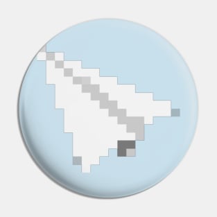 Paper Airplane Pixel Art Pin