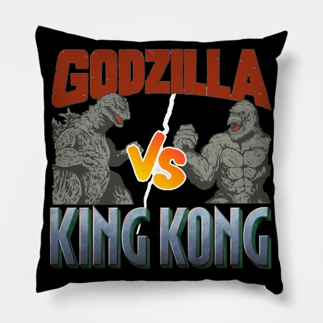 Godzilla vs King Kong Pillow by BambooBox