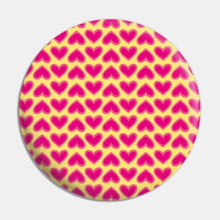 Pink Hearts Repeated Pattern 093#001 Pin