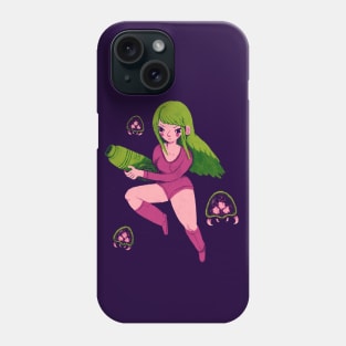 green and pink Phone Case