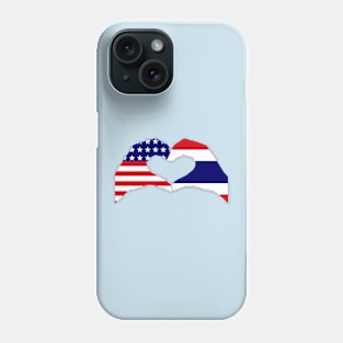 We Heart USA & Thailand Patriot Flag Series Phone Case