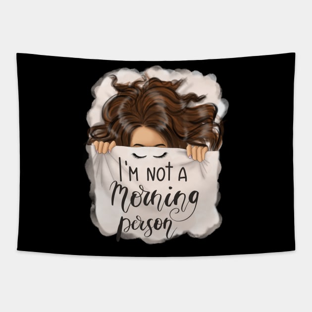 I’m not a morning person sleeping girl Tapestry by Karley’s Custom Creations