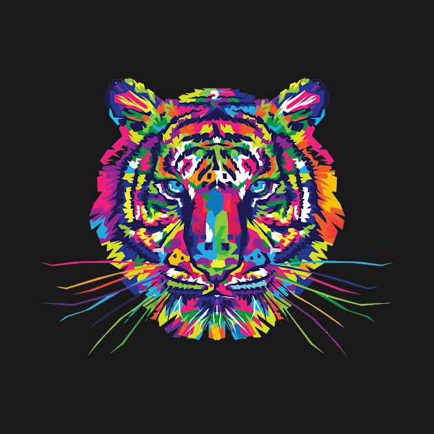 Colorful Tiger by Gruupama Art Division