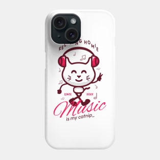 cute cat music is my catnip Phone Case