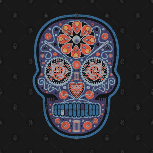 Mexican Sugar Skull Poisonberry Swirl by DanielLiamGill