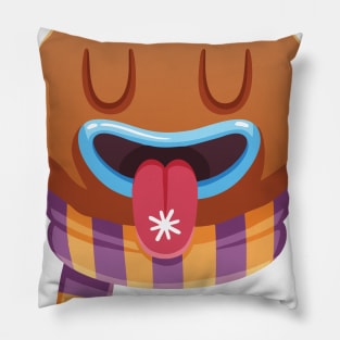 Christmas Sticker, Ginger Man Sticker Pillow