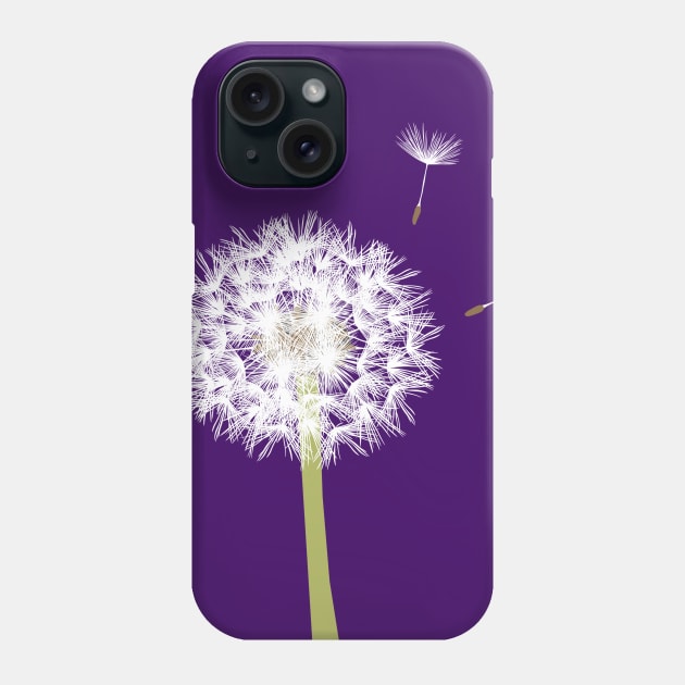 Dandelion on Purple Phone Case by Kelliboo