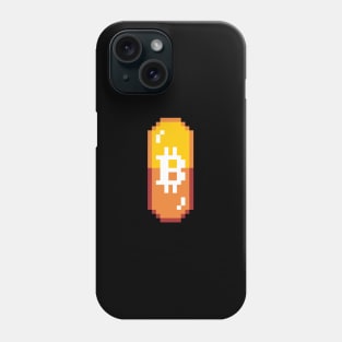 Bitcoin Orange Pill Pixel Art Phone Case