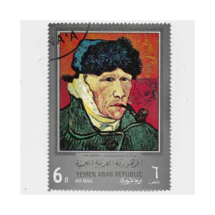 Van Gogh Self Portrait on a Yemeni stamp T-Shirt